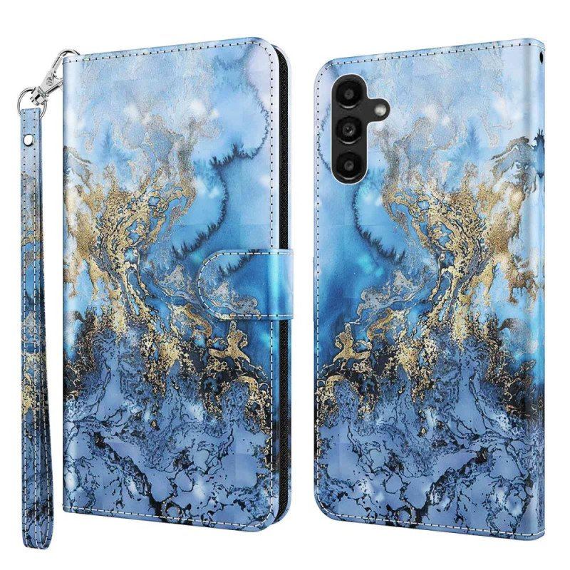 Etui Folio do Samsung Galaxy A14 / A14 5G Niebieskie Odcienie