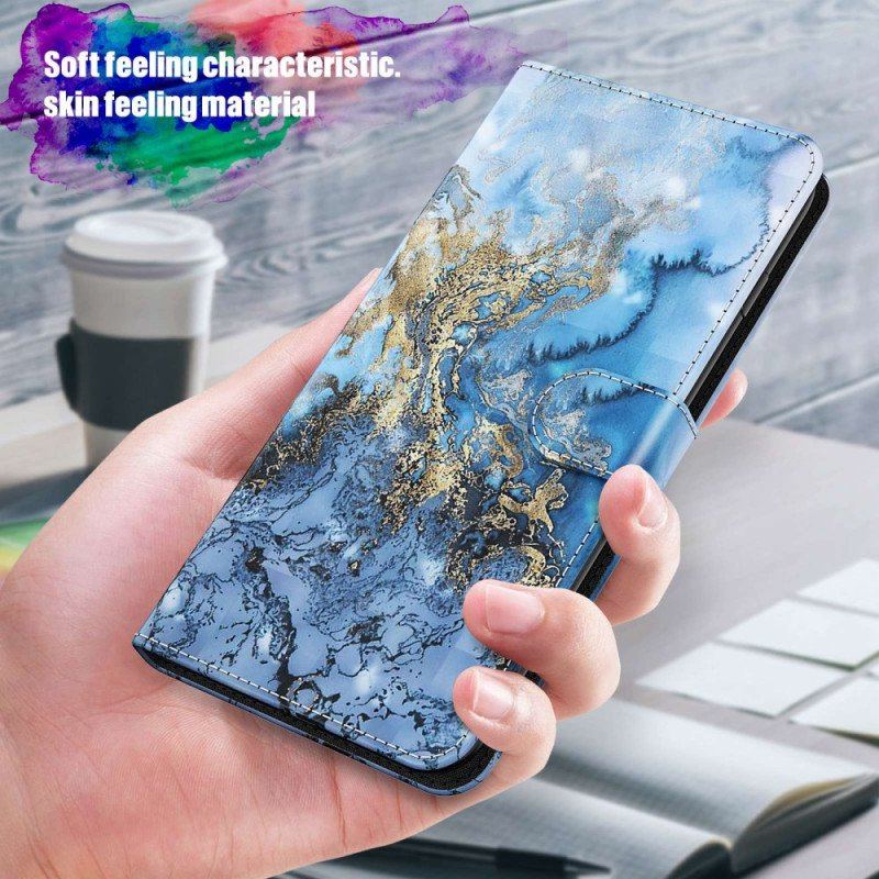 Etui Folio do Samsung Galaxy A14 / A14 5G Niebieskie Odcienie