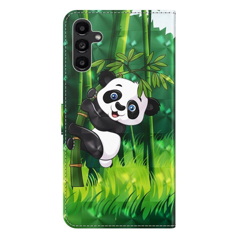 Etui Folio do Samsung Galaxy A14 / A14 5G Panda Bambus