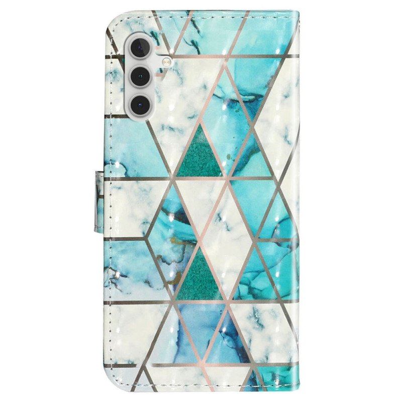 Etui Folio do Samsung Galaxy A14 / A14 5G z Łańcuch Pasiasty Nocny Tygrys