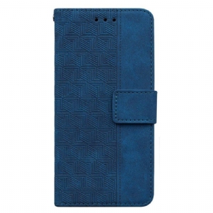 Etui Folio do Samsung Galaxy A14 / A14 5G z Łańcuch Pasiasty Wzór