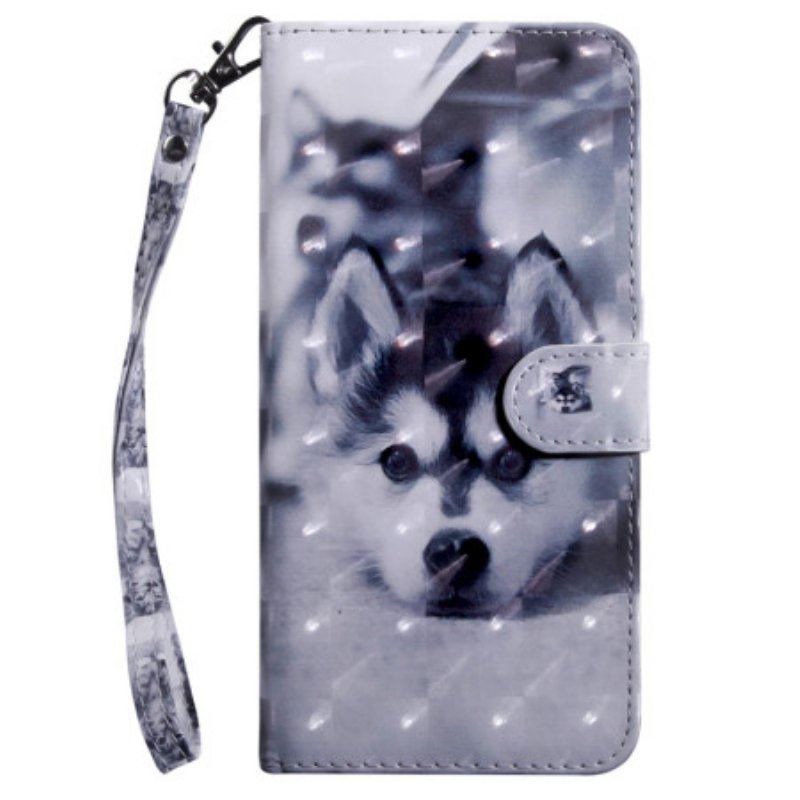 Etui Folio do Samsung Galaxy A14 / A14 5G z Łańcuch Stringi Husky