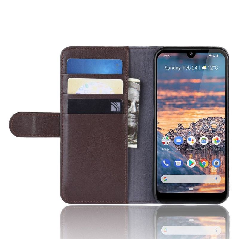 Etui do Nokia 4.2 Portfel Premium Skóra - Brązowy