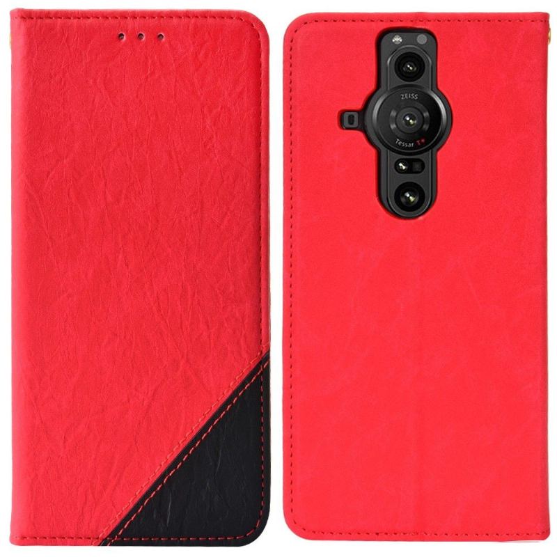 Etui Folio do Sony Xperia Pro-I Classic Skórzany Futerał Ze Sztucznej Skóry W Stylu Retro