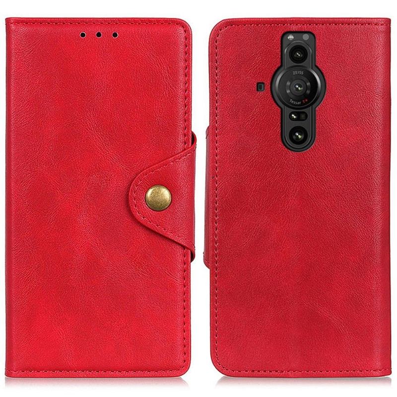 Etui Folio do Sony Xperia Pro-I Full Protect Matowa Sztuczna Skóra