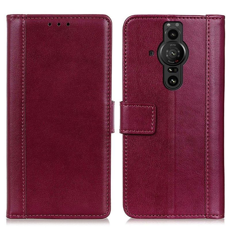 Skórzany Futerał do Sony Xperia Pro-I Anti-fall Etui Folio Cerena Faux Leather Folio