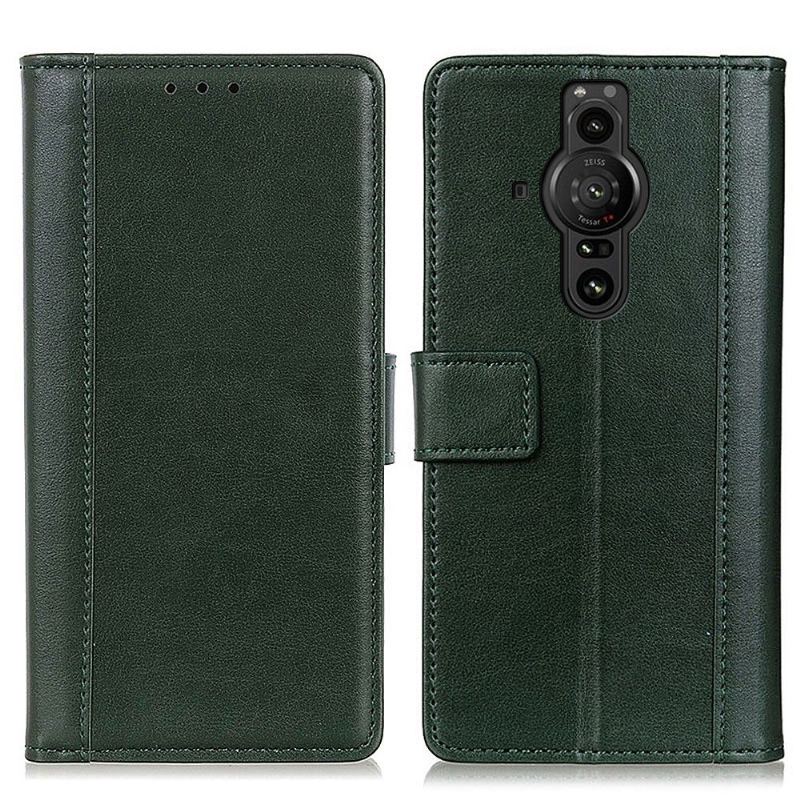 Skórzany Futerał do Sony Xperia Pro-I Anti-fall Etui Folio Cerena Faux Leather Folio