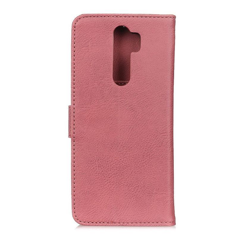 Etui Folio do Xiaomi Redmi 9 Classic Khazneh Etui Na Karty Z Efektem Skóry - Różowy