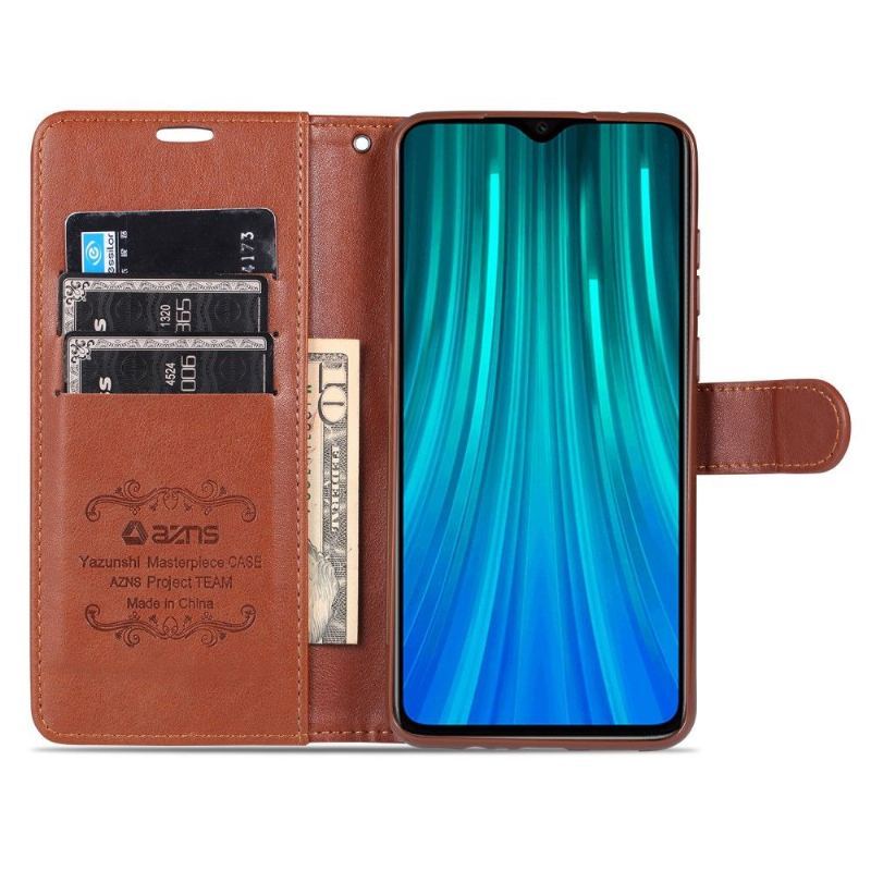 Skórzany Futerał do Xiaomi Redmi 9 Azns Retro Skórzany Efekt