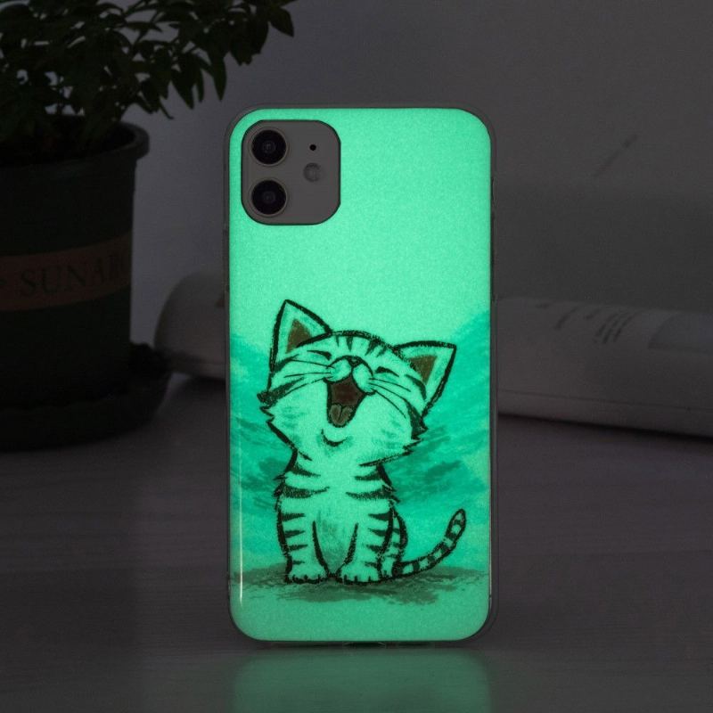 Etui do iPhone 12 Mini Anti-fall Fluorescencyjna Treść Czatu