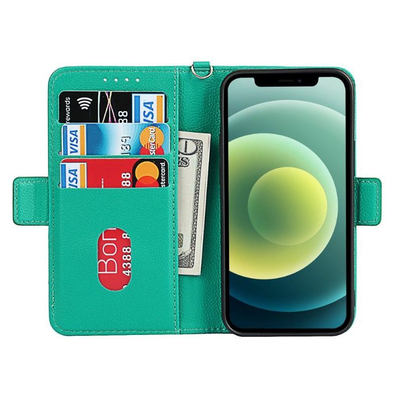 Etui Folio do iPhone 12 Mini Kwiatowe Serce