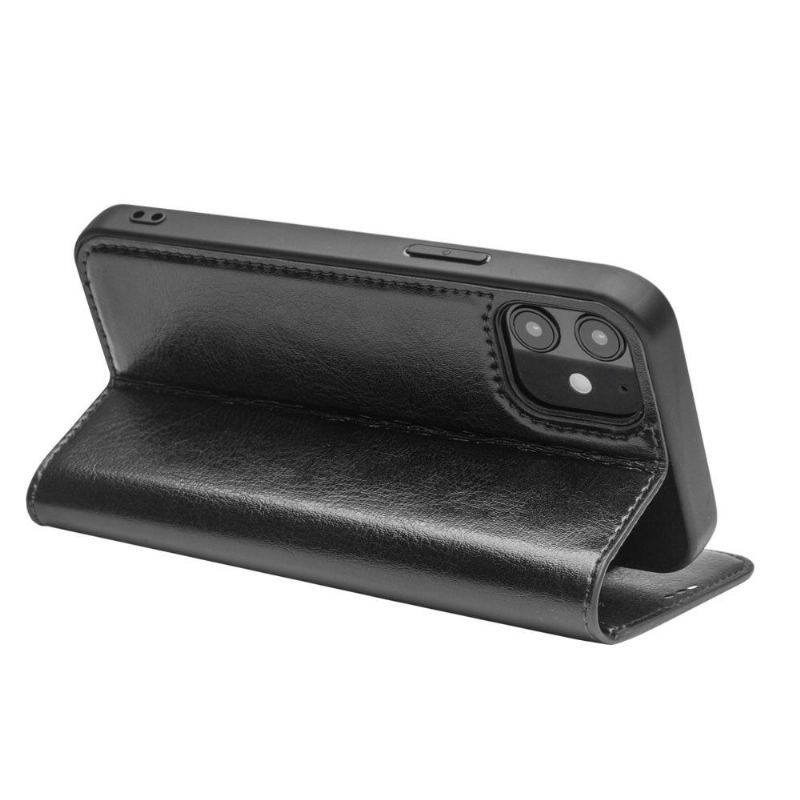 Etui Folio do iPhone 12 Mini Prawdziwa Skóra