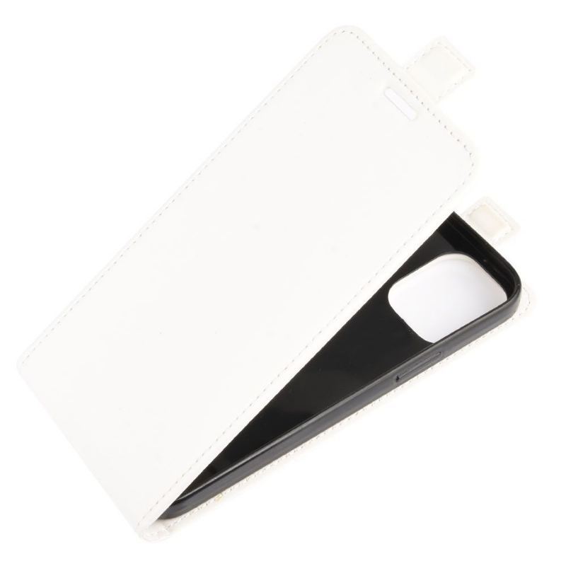 Etui Folio do iPhone 12 Mini Skórzany Futerał Ze Sztucznej Skóry W Pionie