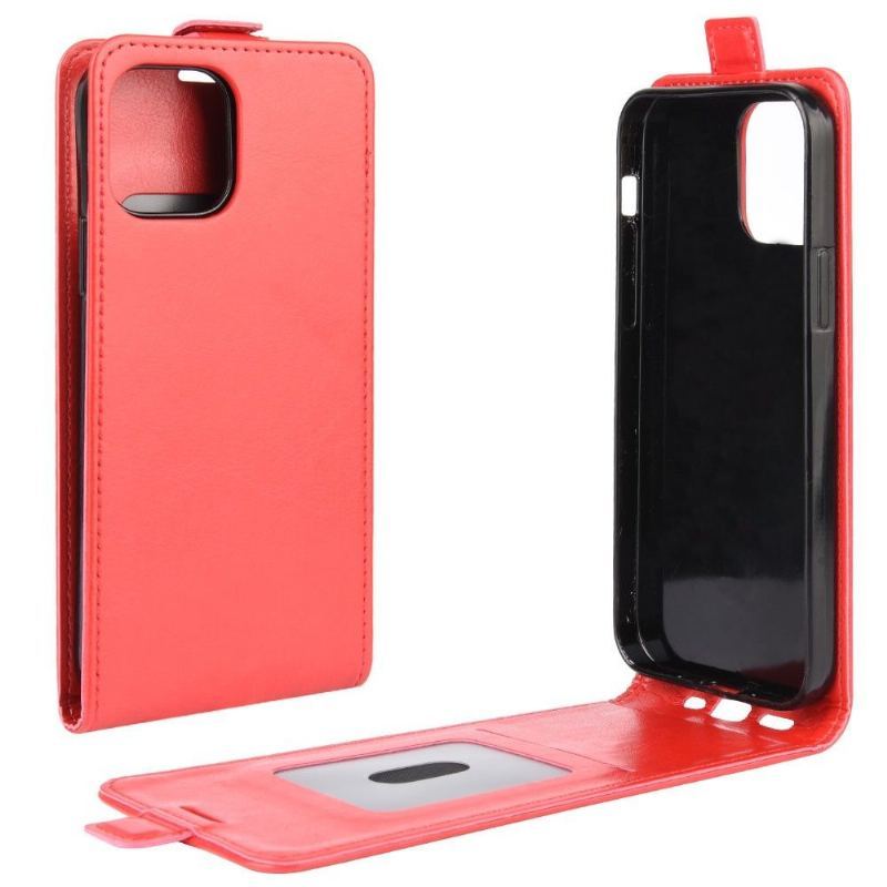 Etui Folio do iPhone 12 Mini Skórzany Futerał Ze Sztucznej Skóry W Pionie