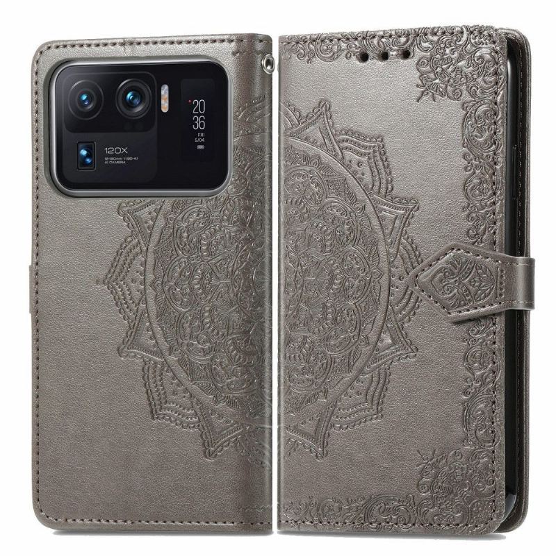 Skórzany Futerał do Xiaomi Mi 11 Ultra Mandala Relief Faux Leather