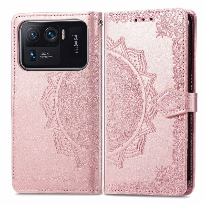 Skórzany Futerał do Xiaomi Mi 11 Ultra Mandala Relief Faux Leather