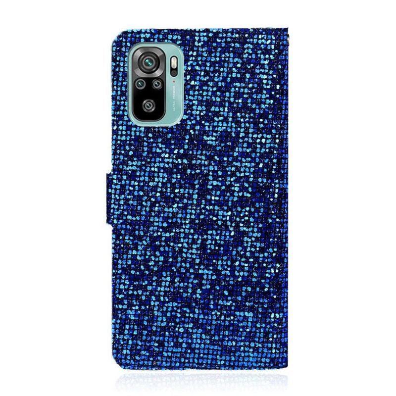 Etui Folio do Xiaomi Redmi Note 10 4G / Note 10S Obrzeża Brokatowe Etui Na Karty