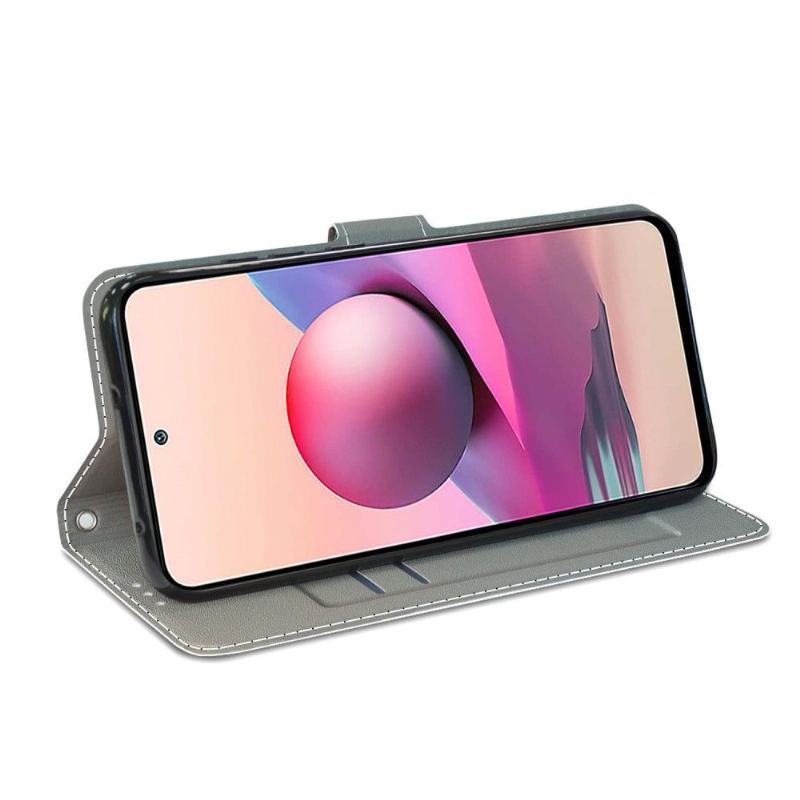 Etui Folio do Xiaomi Redmi Note 10 4G / Note 10S Obrzeża Fioletowy Motyl