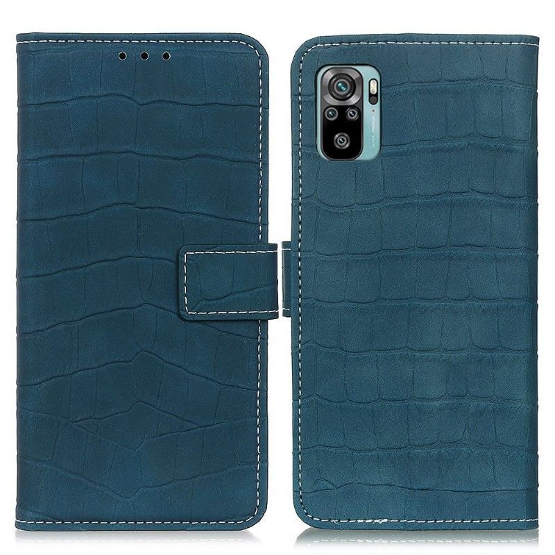 Etui Folio do Xiaomi Redmi Note 10 4G / Note 10S Obrzeża Imitacja Skóry Krokodyla