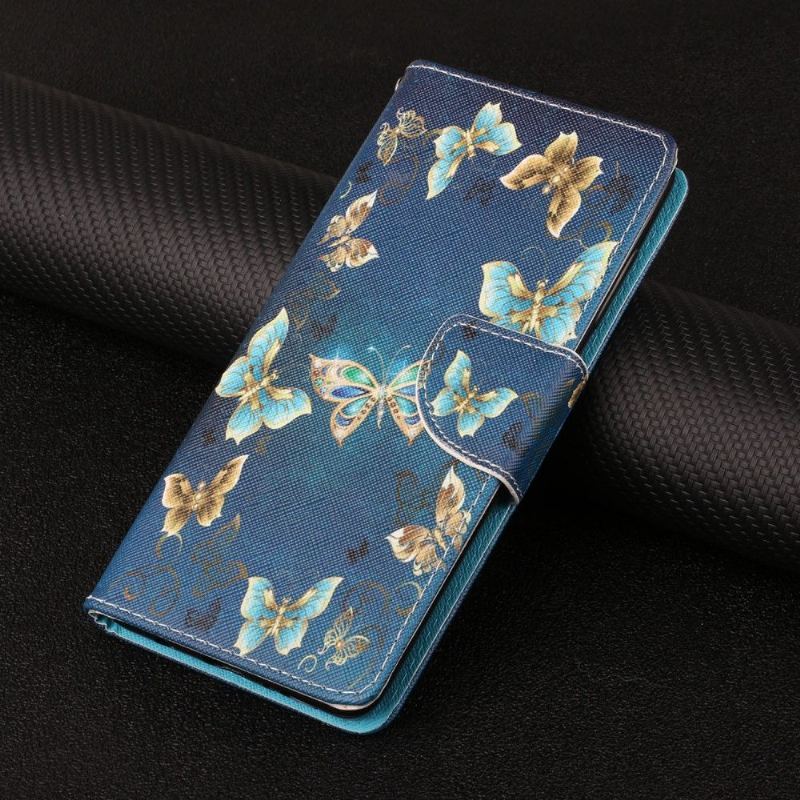 Etui Folio do Xiaomi Redmi Note 10 4G / Note 10S Obrzeża Latające Motyle