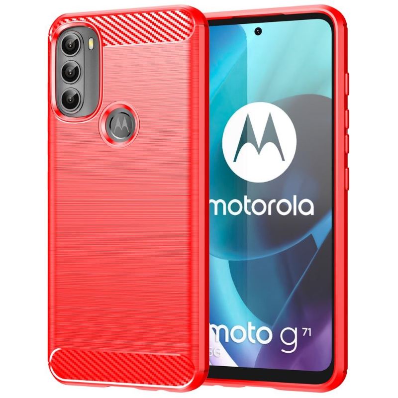 Etui do Motorola Moto G71 5G Anti-fall Silikonowy Efekt Szczotkowania