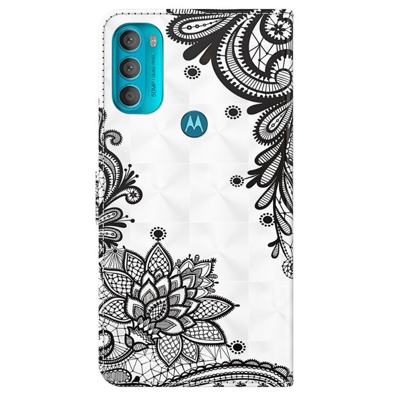 Etui Na Telefon Pokrowce do Motorola Moto G71 5G Biznes Kwiaty Koronki