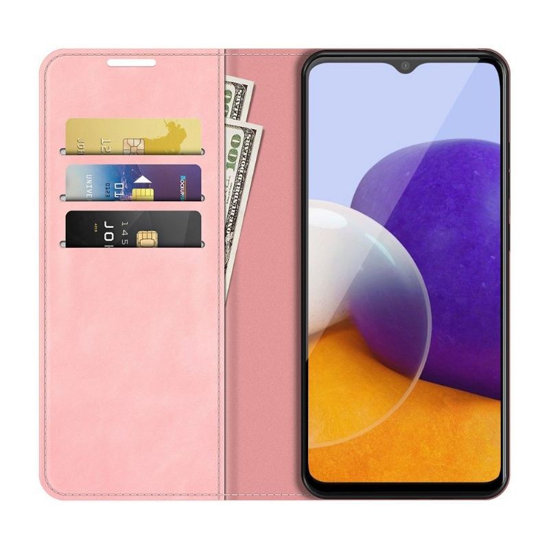 Etui do Samsung Galaxy A22 5G Obrzeża Faux Skórzany Stojak Funkcyjny