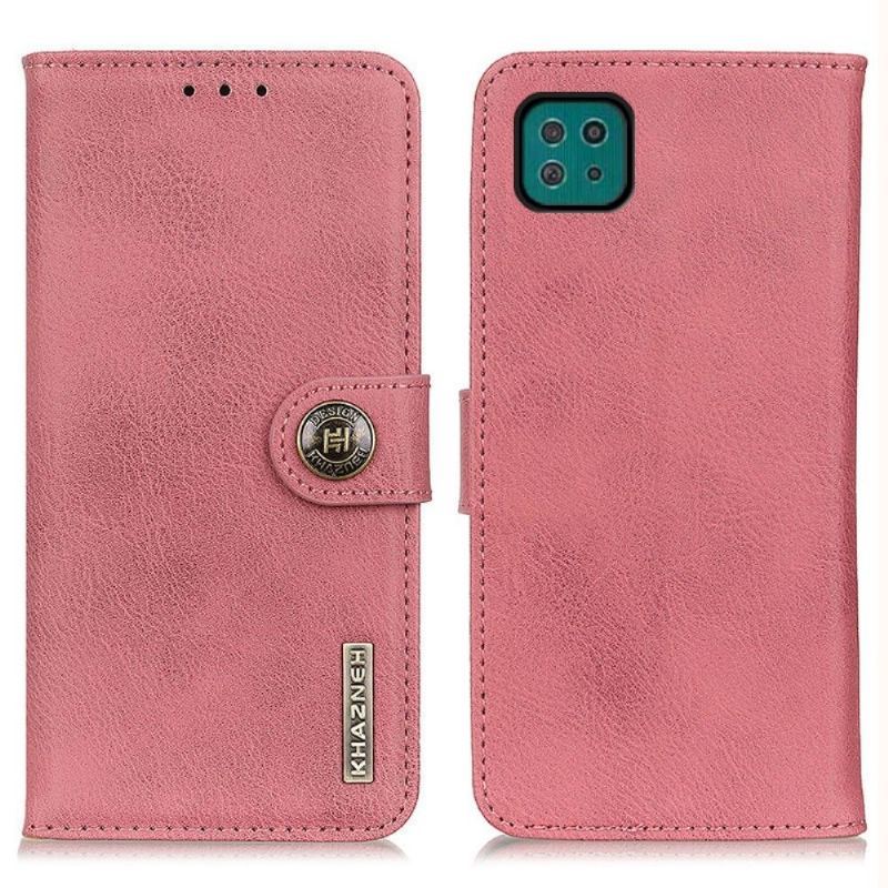 Etui Folio do Samsung Galaxy A22 5G Classic Khazneh Etui Na Karty Z Efektem Skóry