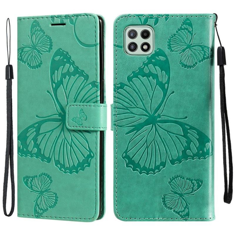 Etui Folio do Samsung Galaxy A22 5G Classic Obsługa Funkcji Motyli