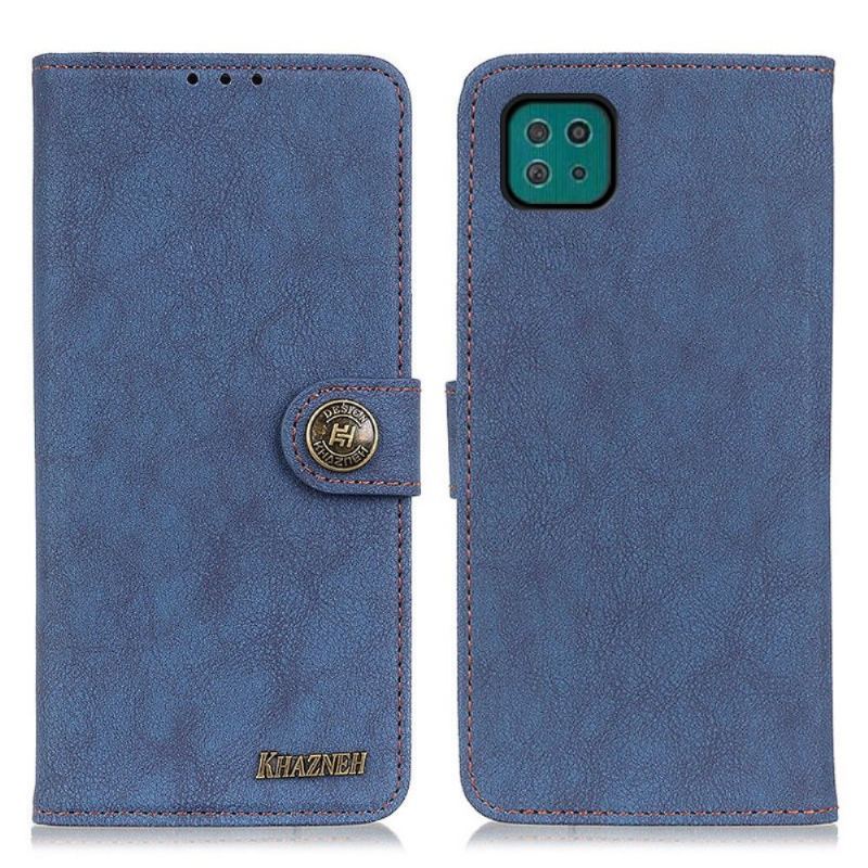 Etui Folio do Samsung Galaxy A22 5G Khazneh Efekt Skóry Retro