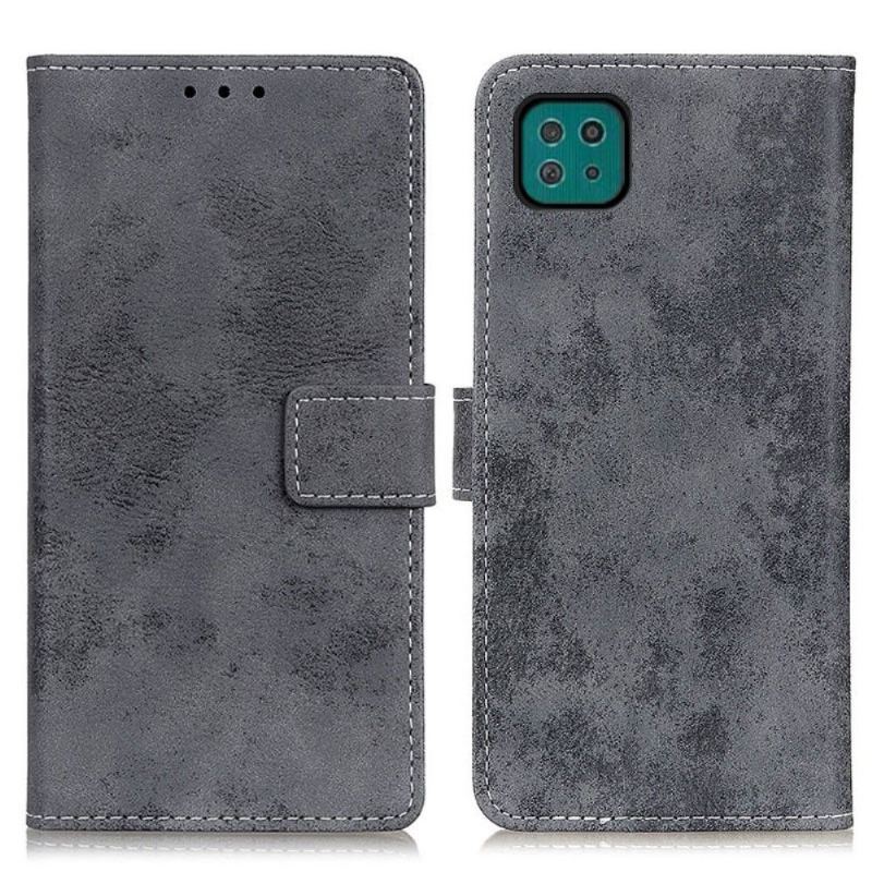 Etui Folio do Samsung Galaxy A22 5G Obrzeża Cyrius Faux Leather Vintage