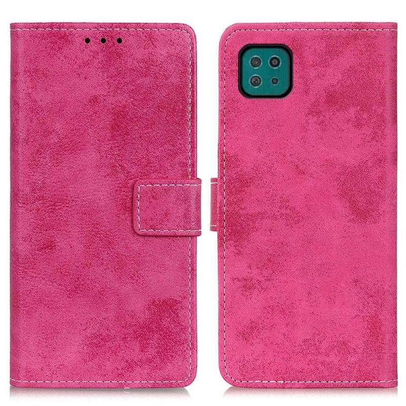 Etui Folio do Samsung Galaxy A22 5G Obrzeża Cyrius Faux Leather Vintage