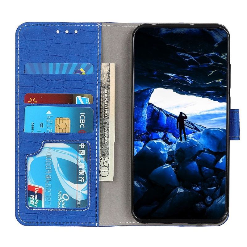 Etui Folio do Samsung Galaxy A22 5G Obrzeża Faux Skóra Krokodyla