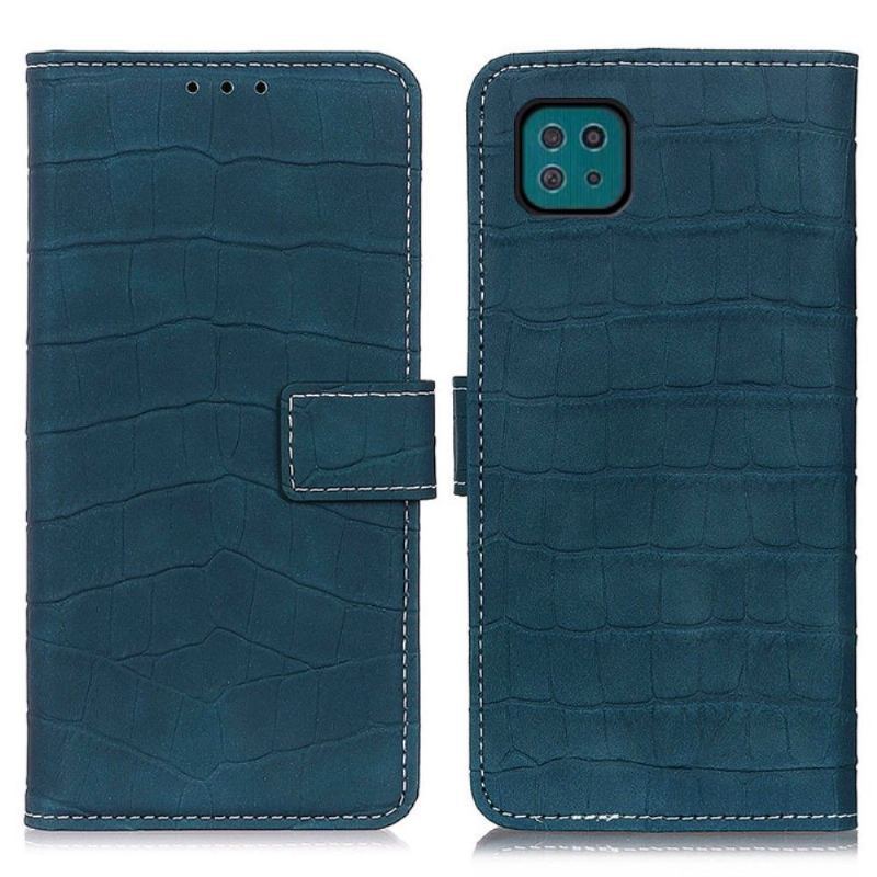 Etui Folio do Samsung Galaxy A22 5G Obrzeża Faux Skóra Krokodyla