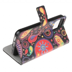 Etui Folio do Samsung Galaxy A22 5G Obrzeża Paisley_kwiaty