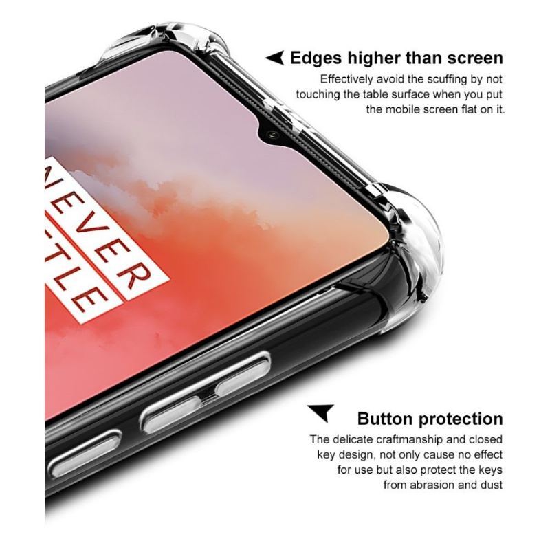 Etui do OnePlus 7T Anti-fall Class Protect — Wyczyść