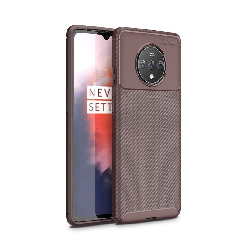 Etui do OnePlus 7T Classic Style Włókno Węglowe W Żelu