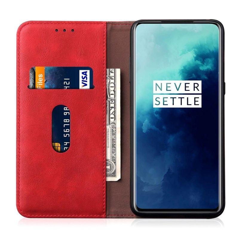 Etui Folio do OnePlus 7T Niebiańskie Etui Na Karty Ze Sztucznej Skóry