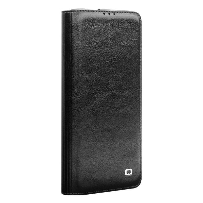 Etui Folio do OnePlus 7T Premium Oryginalna Skóra - Czarny