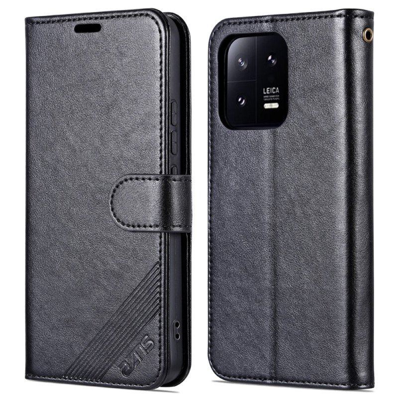 Etui Folio do Xiaomi 13 Efekt Skóry Azns