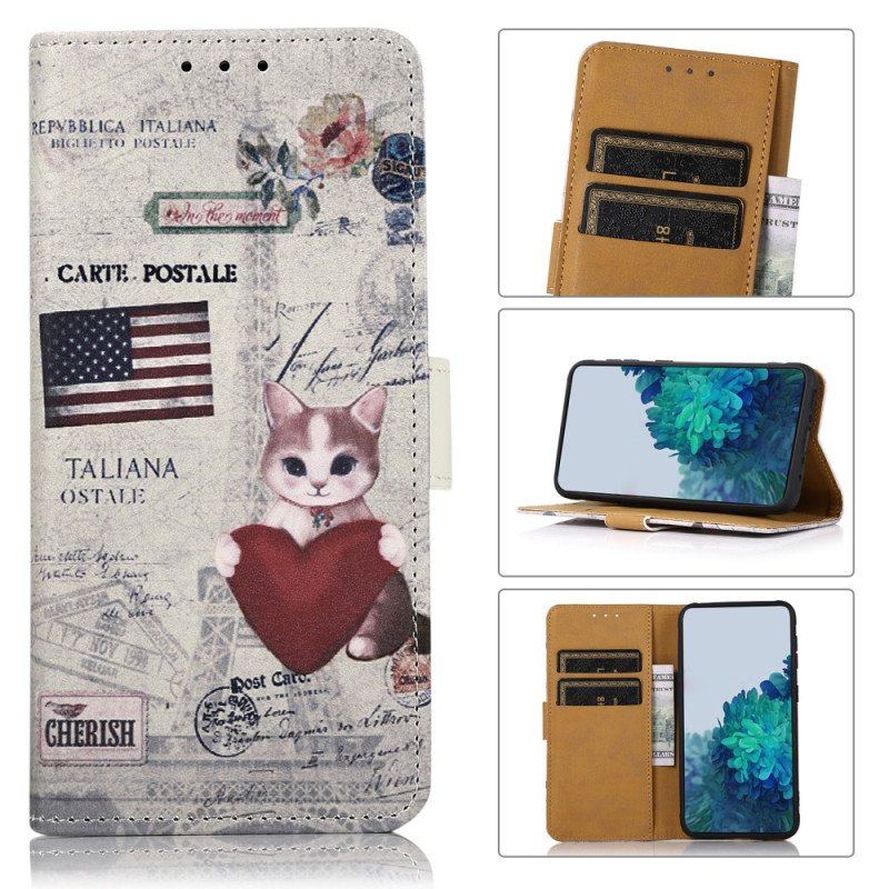 Etui Folio do Xiaomi 13 Kot Podróżnik