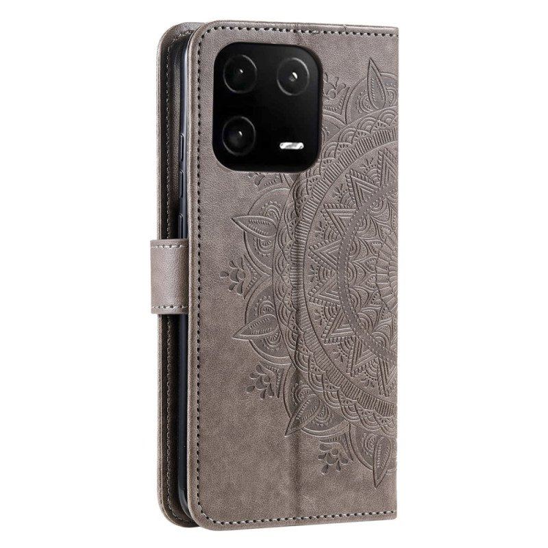 Etui Folio do Xiaomi 13 Mandala Sun Ze Smyczą