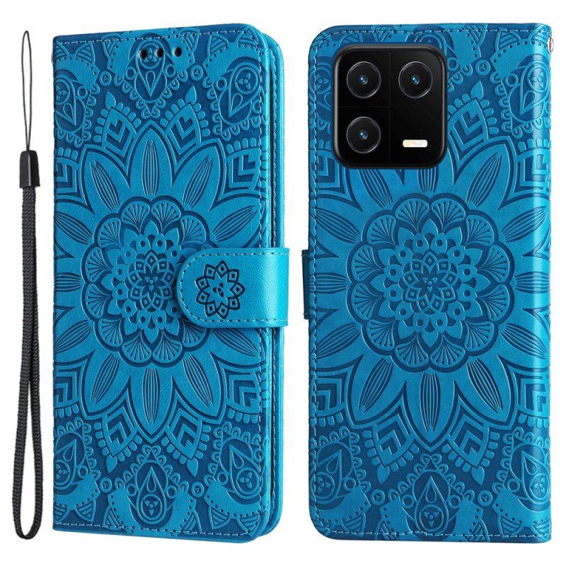 Etui Folio do Xiaomi 13 Mandala Sun Ze Smyczą