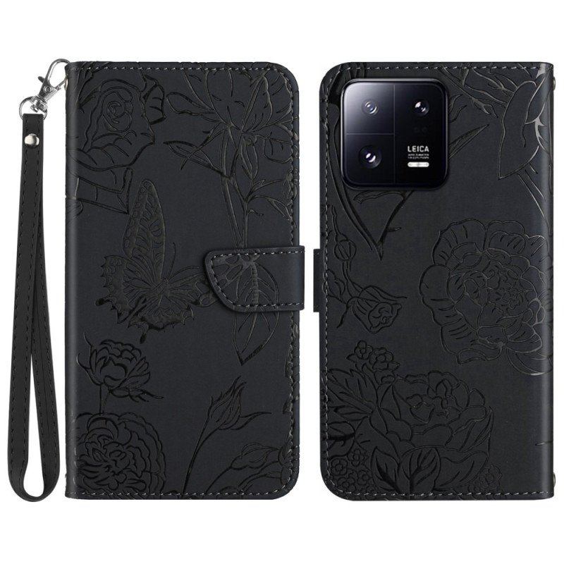 Etui Folio do Xiaomi 13 Motyle I Smycz