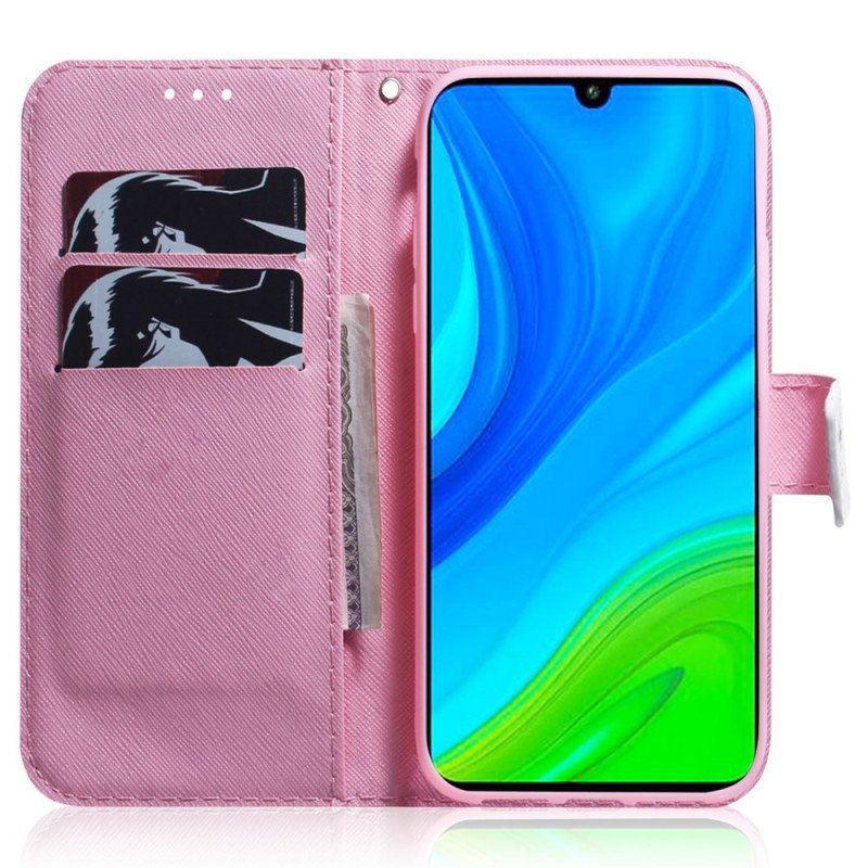 Etui Folio do Xiaomi 13 z Łańcuch Kwiat Róży Na Ramiączkach