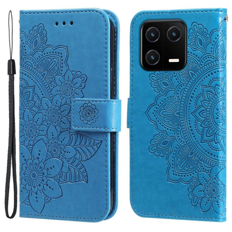 Etui Folio do Xiaomi 13 z Łańcuch Paskowata Mandala