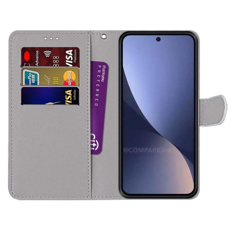 Etui Folio do Xiaomi 13 z Łańcuch Smycz Lew