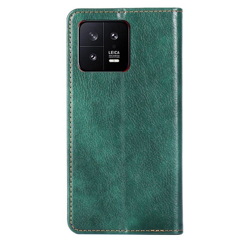 Etui Na Telefon do Xiaomi 13 Etui Folio Przeszycia Ze Sztucznej Skóry