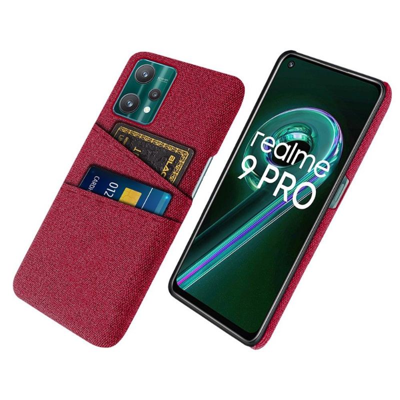 Futerały do Realme 9 Pro Obrzeża Tkaniny Posiadacz Karty