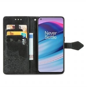 Etui Folio do OnePlus Nord CE 5G Obrzeża Mandala Relief Faux Leather